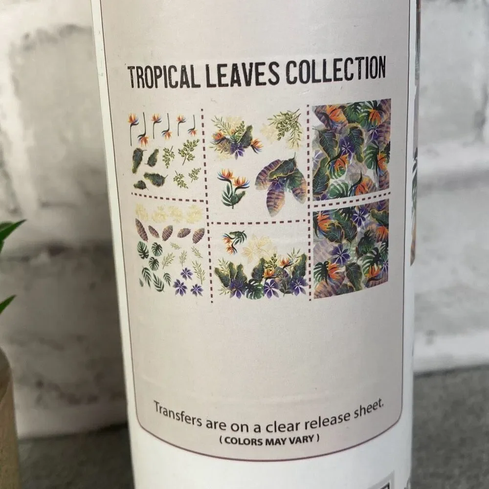 Dixie Belle Tropical Leaves Transfers NIB
